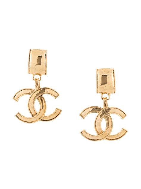 chanel gold earrings with pearls|chanel earrings size guide.